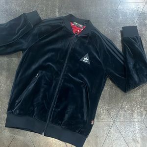 Black Velvet Zip Up